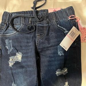 NWT GOGO Star Girls Joggers Jeans Distressed Size 10